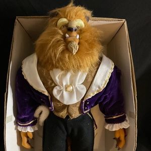 NIB “BEAST” of Disney’s Beauty and the Beast, Wearing Velvet Purple Outfit 1993